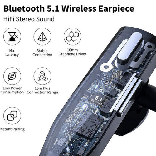 Kabelloses Bluetooth 5.1 Headset mit Dual-Mikrofon und Geräuschunterdrückung