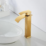 Eleganter Wasserfall-Waschtischarmatur aus Messing