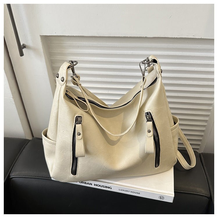 Elegant shoulder bag made of high-quality suede for modern women