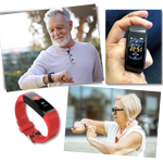 Senioren Smartwatch mit Gesundheitsmonitor und großem LED-Bildschirm