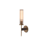 Elegante Wandleuchte mit strukturiertem Glas und Messingakzenten