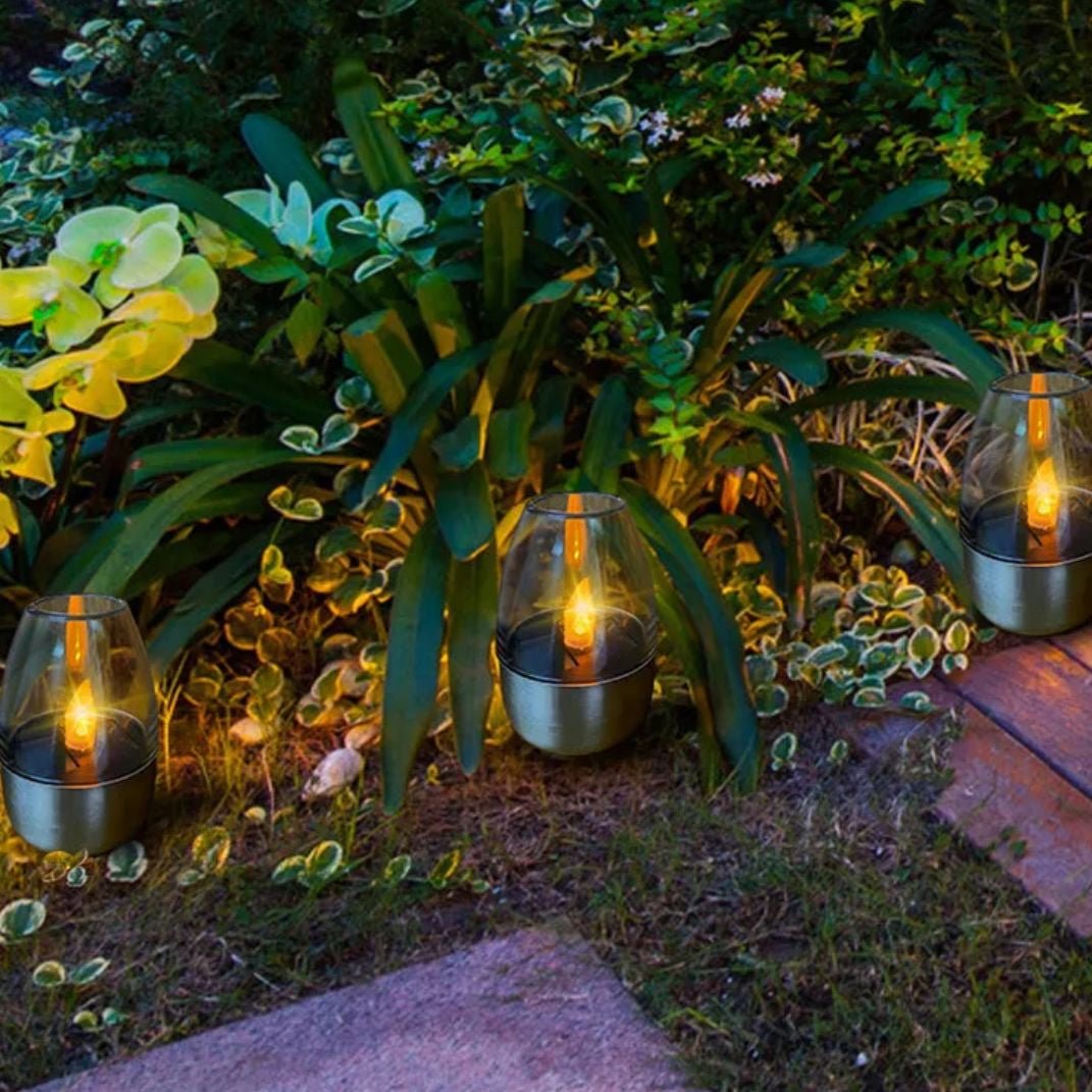 Lumosol Solar LED Candlelight for the Garden – Weatherproof Lighting (Set of 3)