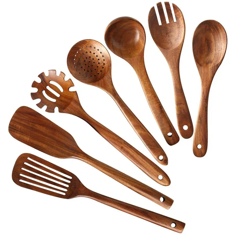 Essgeschirr Set aus Teakholz – Voltyx Kollektion
