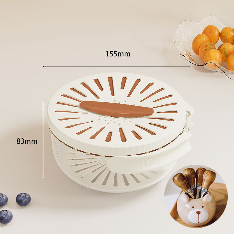 2-in-1 Drainer and Storage Basket – Easy Washing & Storing of Fruits and Vegetables