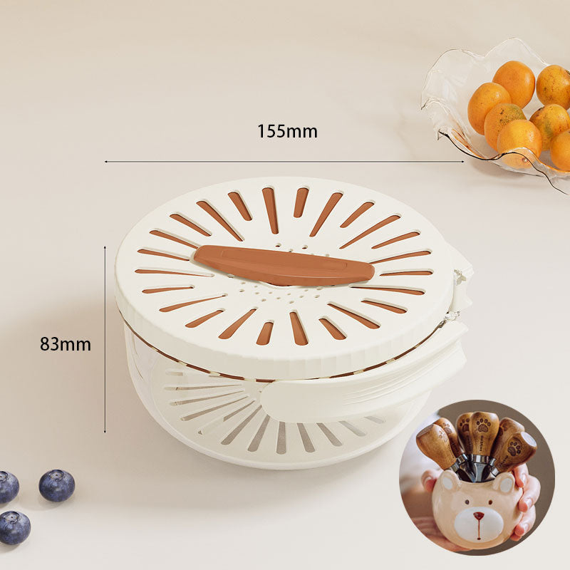 2-in-1 Drainer and Storage Basket – Easy Washing & Storing of Fruits and Vegetables