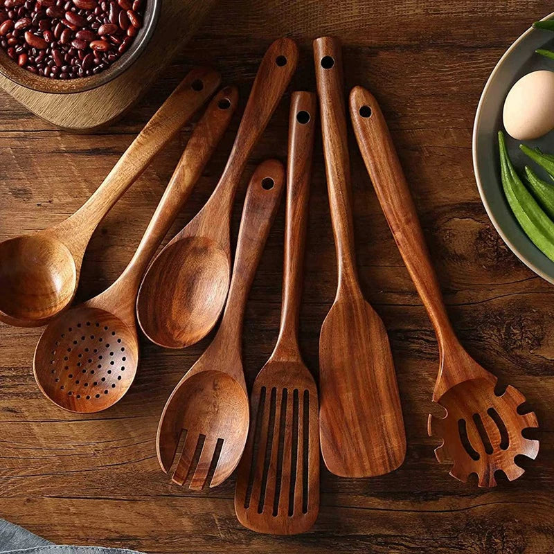 Essgeschirr Set aus Teakholz – Voltyx Kollektion