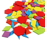 Montessori Puzzle aus Holz – Geometrische Formen für Kinder, 155 Teile