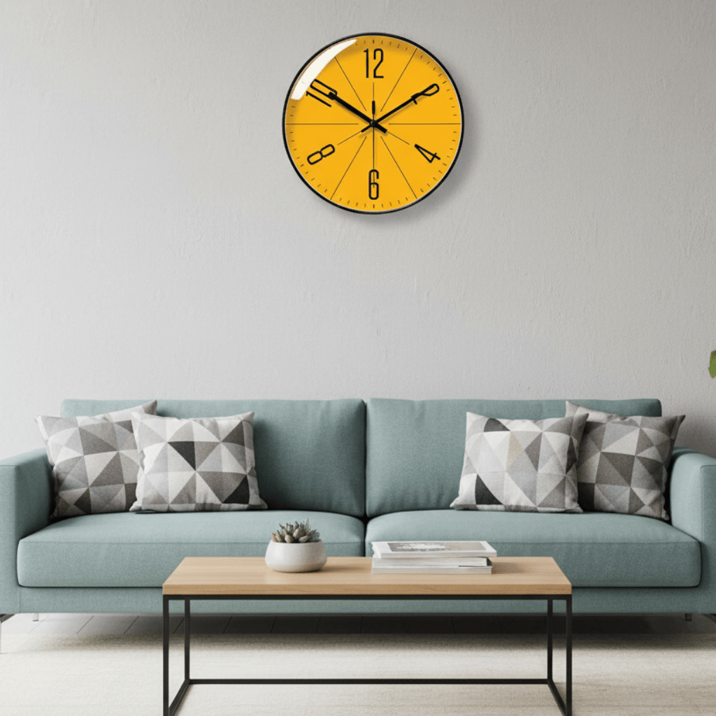 Contemporary Wall Clock for Quiet Home Decoration in Nordic Style