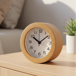 Non-Ticking Wooden Alarm Clock for Bedroom Use – Quiet Operation