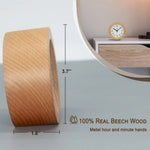 Non-Ticking Wooden Alarm Clock for Bedroom Use – Quiet Operation