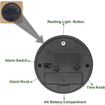 Non-Ticking Wooden Alarm Clock for Bedroom Use – Quiet Operation