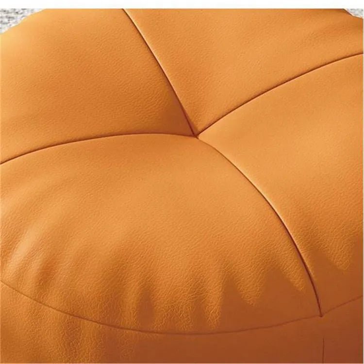 Runde japanische Sitzkissen aus Nappa-Leder im Tatami-Stil