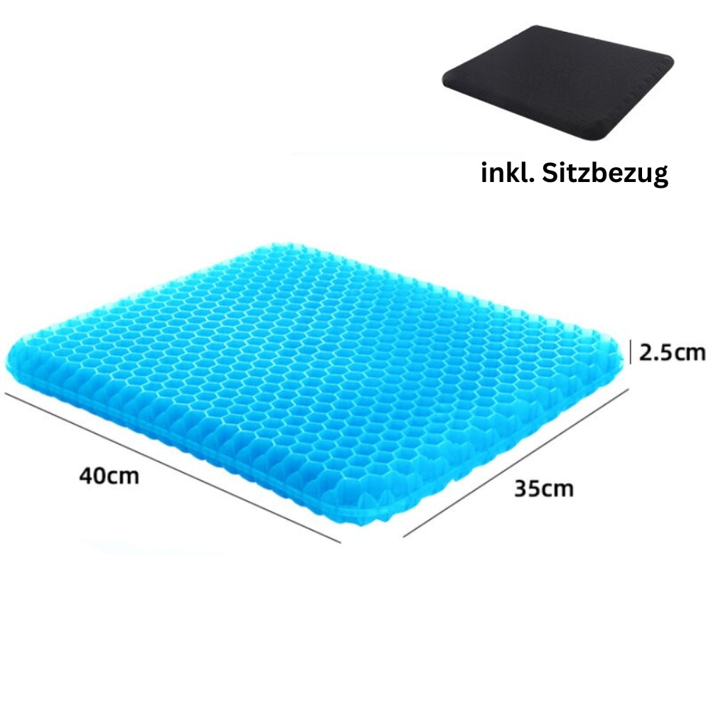 ComfortPlus - Ergonomic Gel Seat Cushion for Pain-Free Sitting