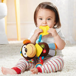 Plüsch Spielzeug für Babys mit Rassel und Silikon Zahnungshilfe