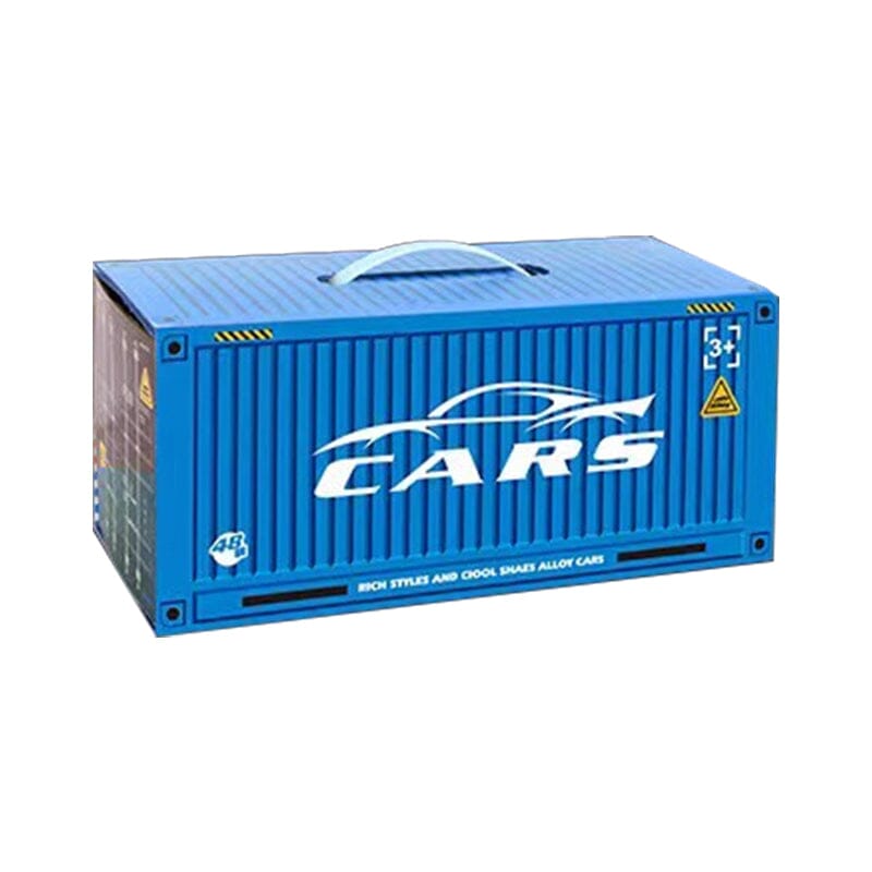 Set mit 48 verschiedenen Rennspielzeugautos aus Metall