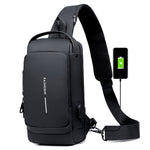 Sichere Umhängetasche mit USB-Ladefunktion
