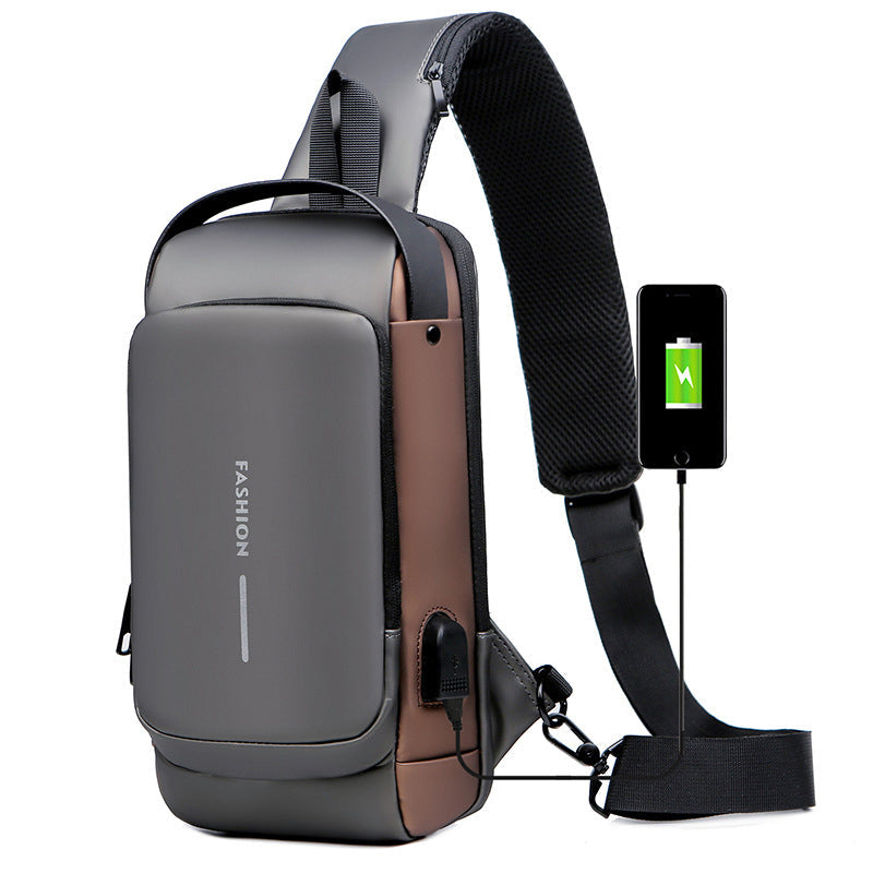 Sichere Umhängetasche mit USB-Ladefunktion