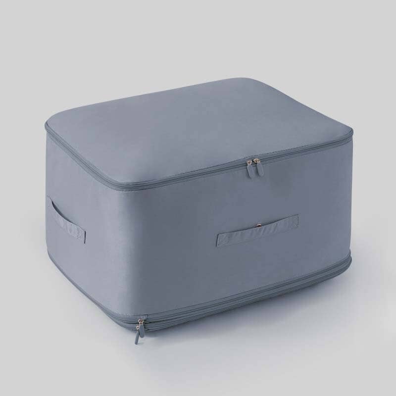 Space-saving, self-compressing storage bag