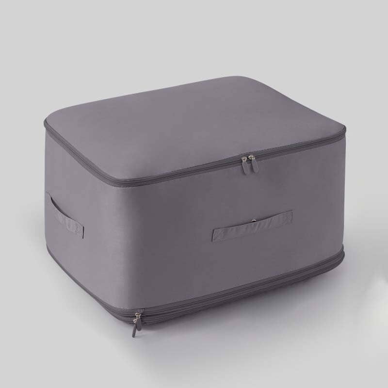 Space-saving, self-compressing storage bag