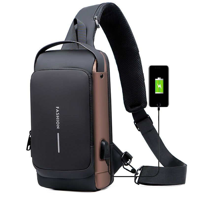 Sichere Umhängetasche mit USB-Ladefunktion