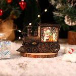 Schwebender Schneezug-Licht mit Kristallen für Weihnachten