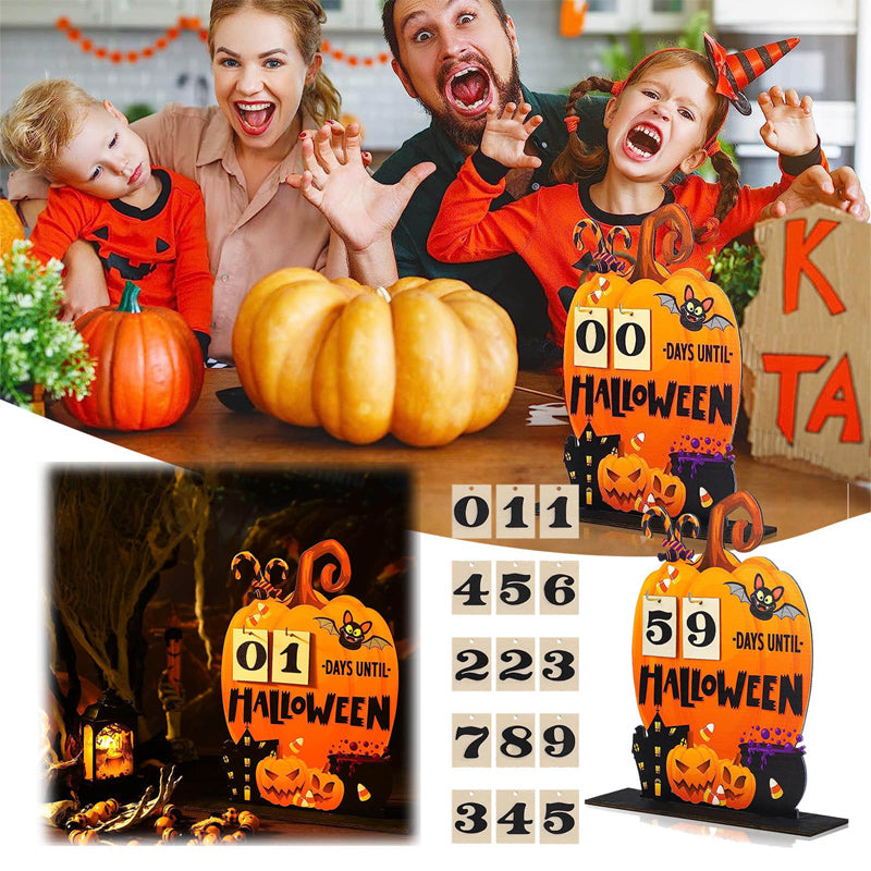 Hölzerner Adventskalender für Halloween