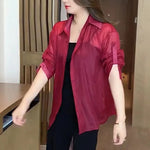 Leichte Bluse aus Seidenchiffon für den Sommer