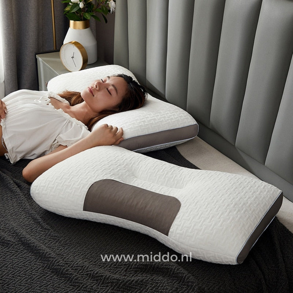 Ergonomic Neck Support Pillow | Ideal for Back and Side Sleepers with Free Covers!