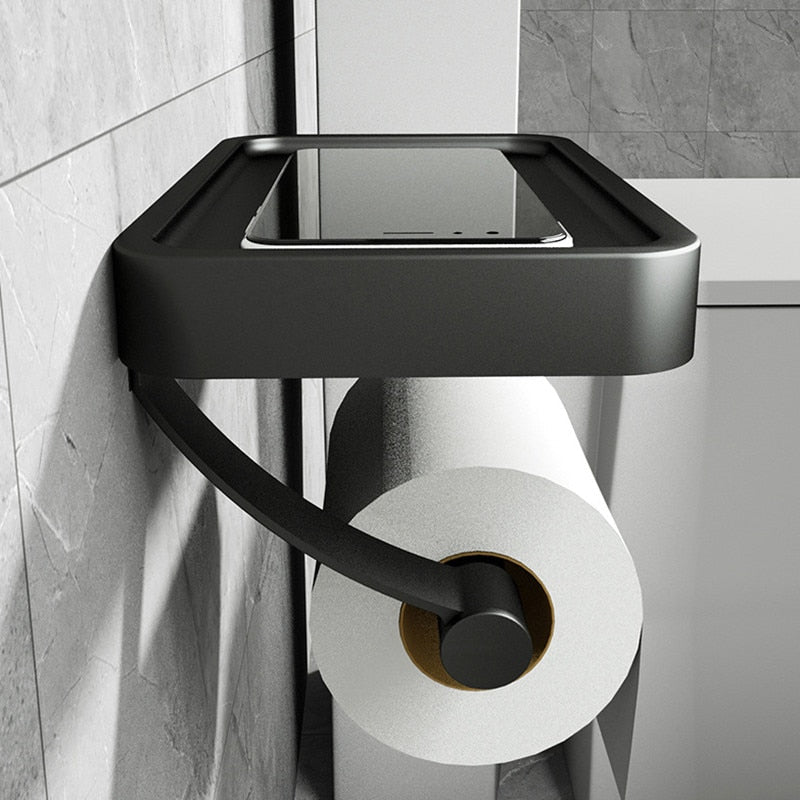 Adjustable Toilet Paper Holder – Practical Wall Shelf for Your Bathroom