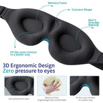 3D Schlafmaske in Schwarz für optimale Dunkelheit