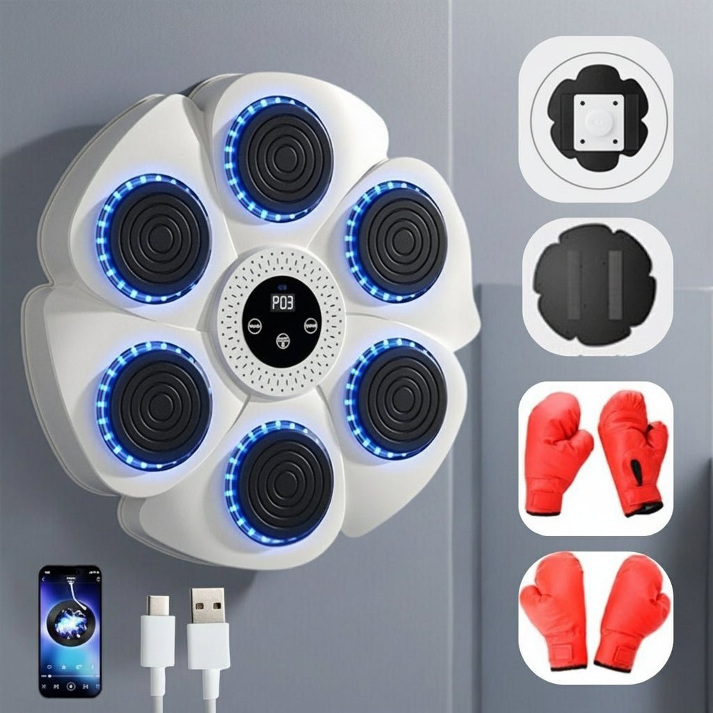 Bluetooth-Enabled Boxing Trainer with RGB Lights and Music