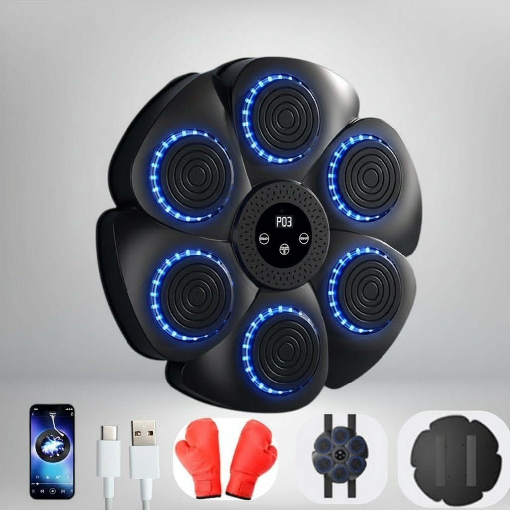 Bluetooth-Enabled Boxing Trainer with RGB Lights and Music