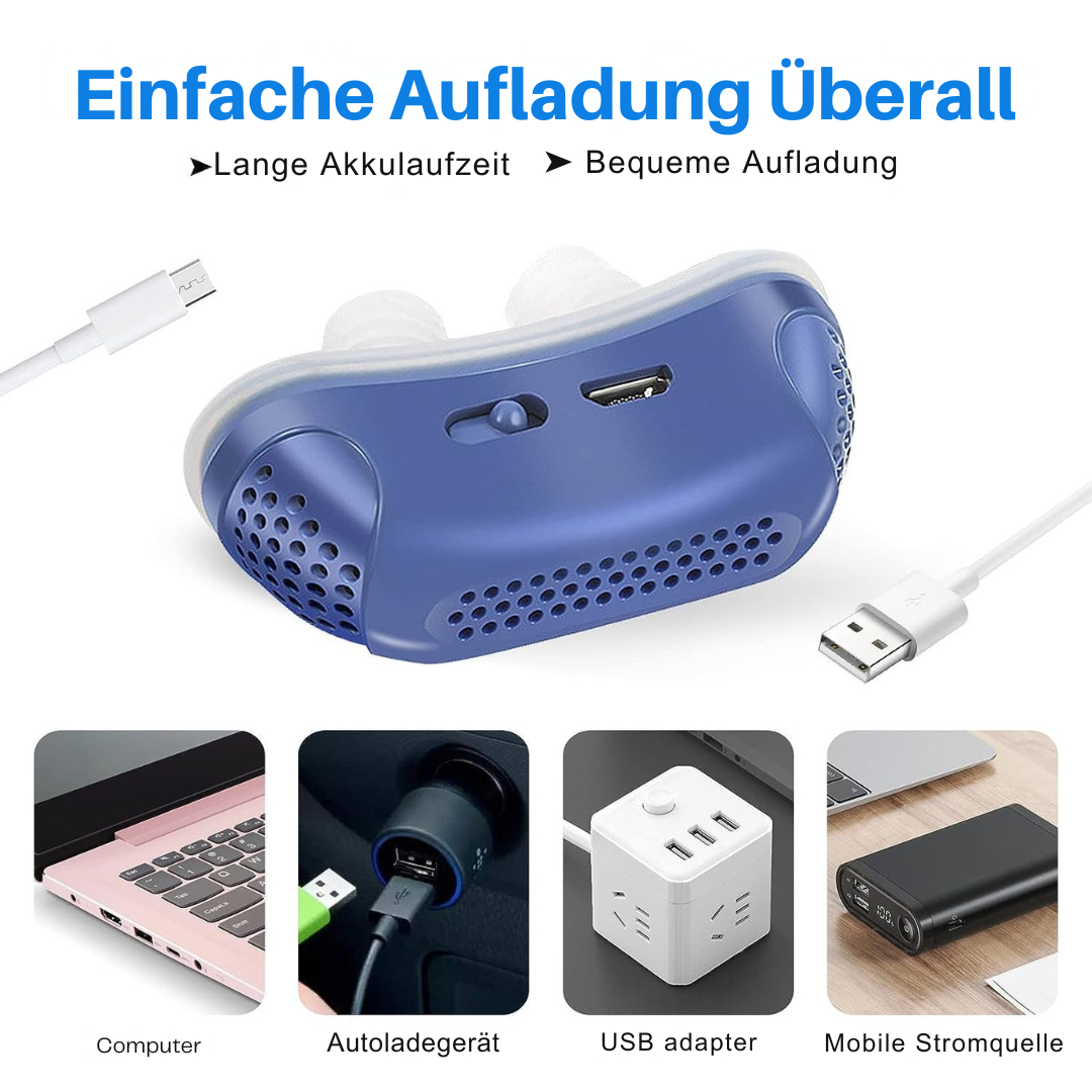 Reisefreundliches Schlafhilfe-Gerät gegen Schnarchen