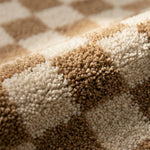 Checkered Bath Mat for Soft Comfort on Floor