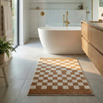 Checkered Bath Mat for Soft Comfort on Floor