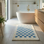 Checkered Bath Mat for Soft Comfort on Floor
