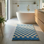 Checkered Bath Mat for Soft Comfort on Floor