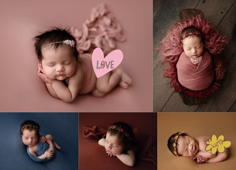 Photography Blanket and Wrap Set for Newborn Babies