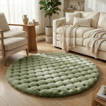 Cozy Home Decor with Soft Round Plush Area Carpet