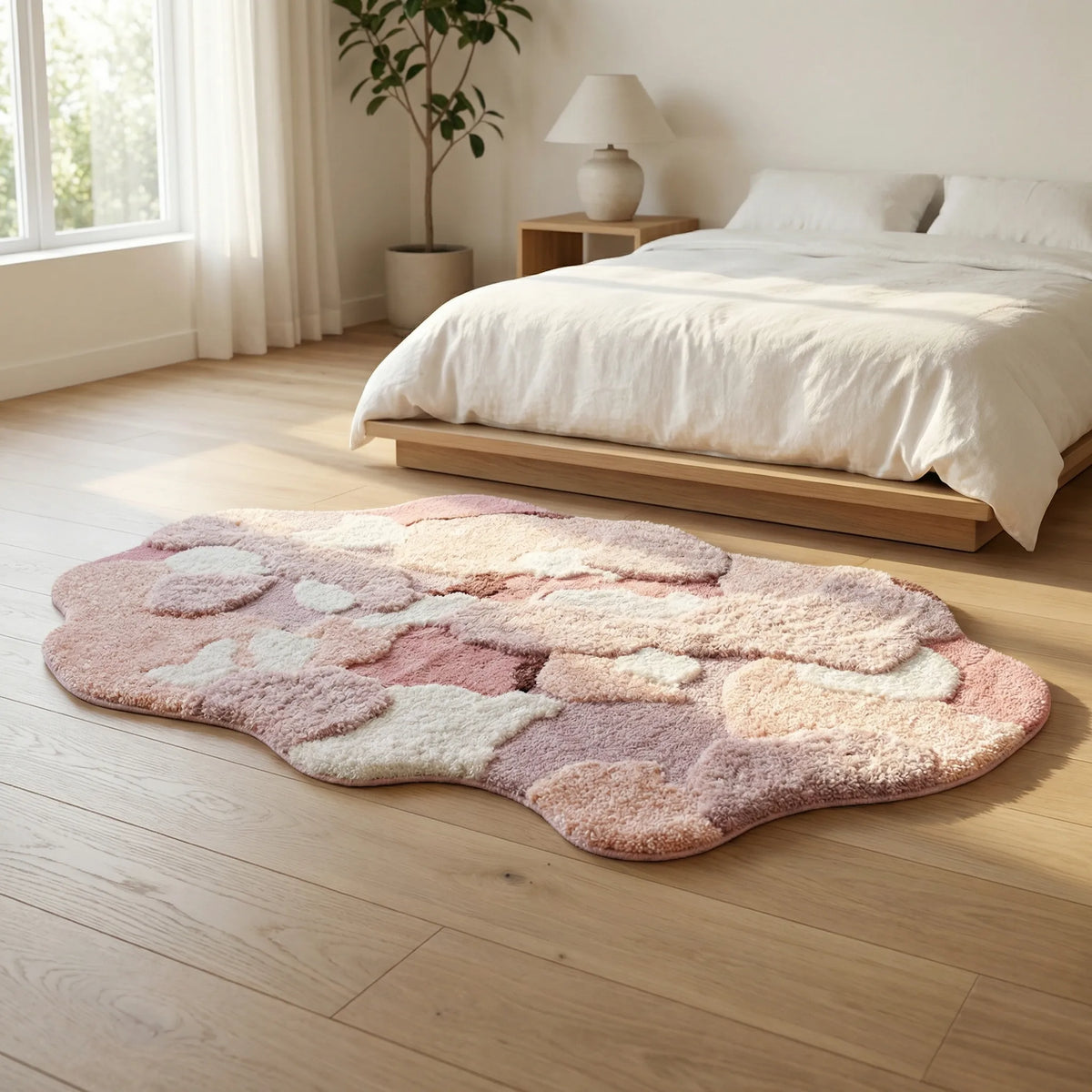 Textured Area Rug for Calm Home Environments