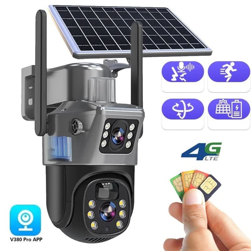 360° View Solar-Powered PTZ Security Camera with 4K Resolution