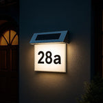 Stainless Steel Solar House Number with LED – Sustainably Illuminated