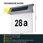 Stainless Steel Solar House Number with LED – Sustainably Illuminated