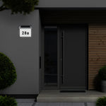 Stainless Steel Solar House Number with LED – Sustainably Illuminated