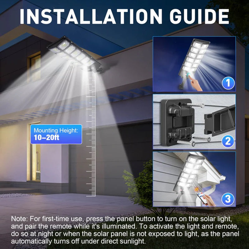 Hochleistungs-250W-LED-Solarstraßenlampe mit Bewegungsmelder