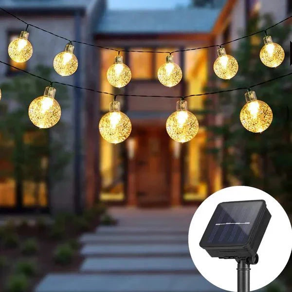 Solar LED String Lights - Weatherproof & Energy-Efficient for Your Garden