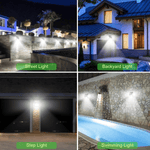 Solarbetriebene Bewegungsmelder mit 100 LEDs | LuminaGuard