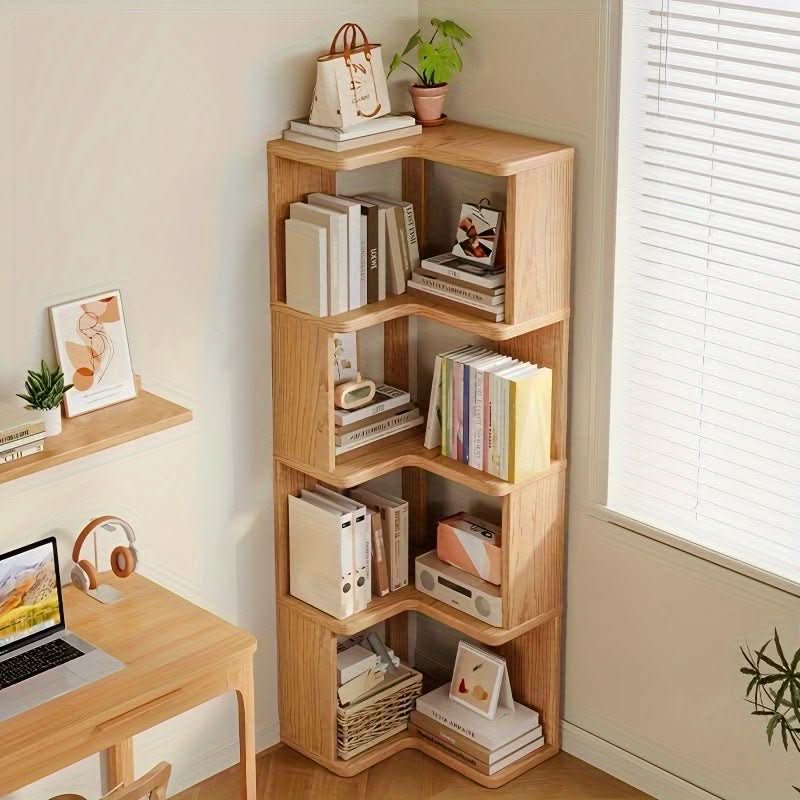 Corner Cabinet in Solid Pine Wood for Efficient Space Storage