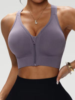 Bequemer Sport-BH mit Reißverschluss für Frauen | Push Up