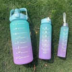 Versatile water bottle with a motivational design